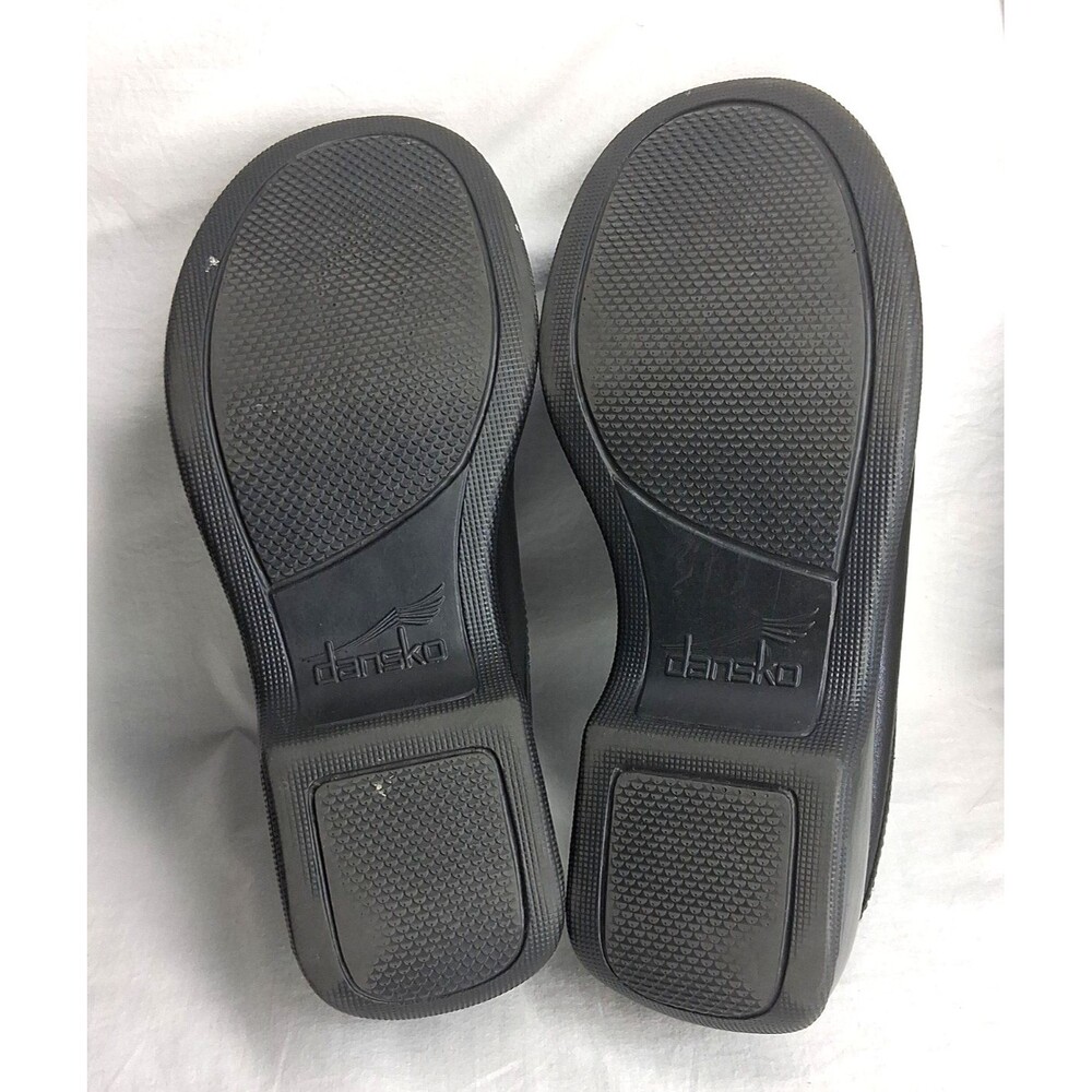 Dansko Madigan Platform Mules Y2k Vintage Black Leather Womens 8.5 - Picture 7 of 7